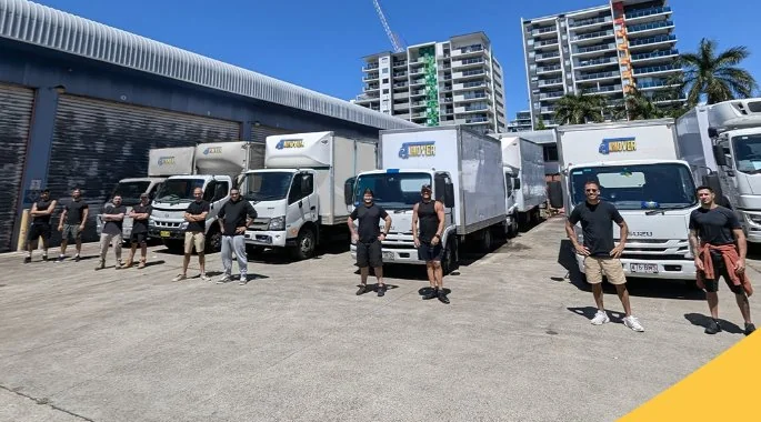 T-MOVERS full fleet and crew at Spring Hill Brisbane depot