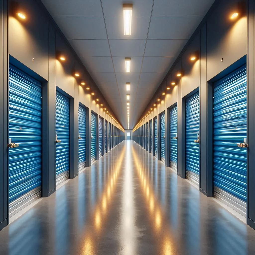 T-MOVERS secure storage facility — climate-controlled blue storage units in Brisbane