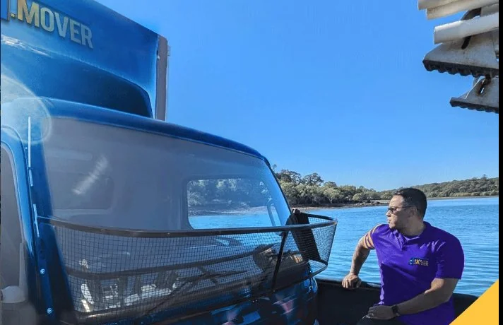T-MOVERS truck on a Brisbane to Bay Islands ferry crossing for Coast moves